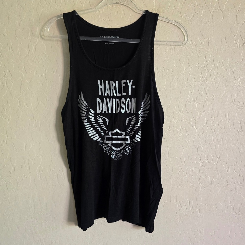 Harley Davidson Women's Black Tank Top Size Medium